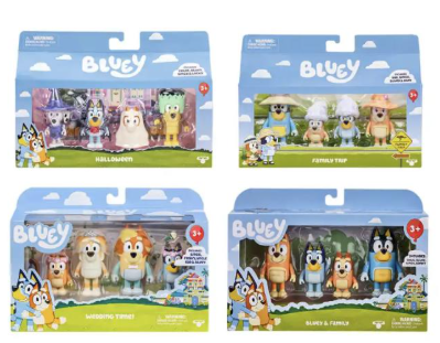SET DE 4 UNIDADES SURTIDO 4 ESTILOS BLUEY