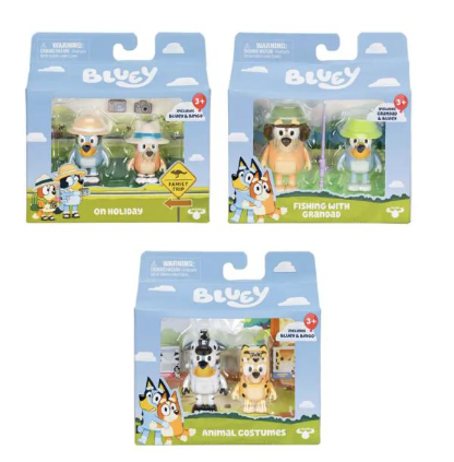 SET DE 2 FIGURAS BLUEY 3 ESTILOS