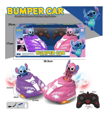 BUMPER CAR CON CONTROL REMOTO DE STITCH