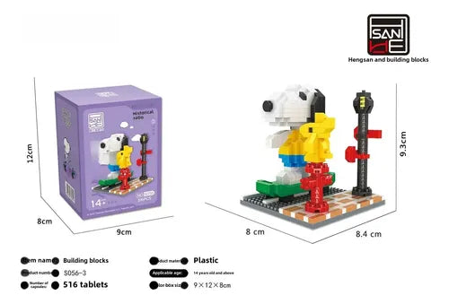ARMABLE SNOOPY PEQUEÑO 504 PIEZAS 9 X 8,8CM HSANHE