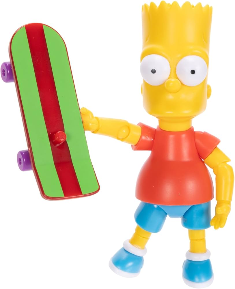 FIGURA ARTICULADA 13CM BART CON PATINETA LOS SIMPSONS