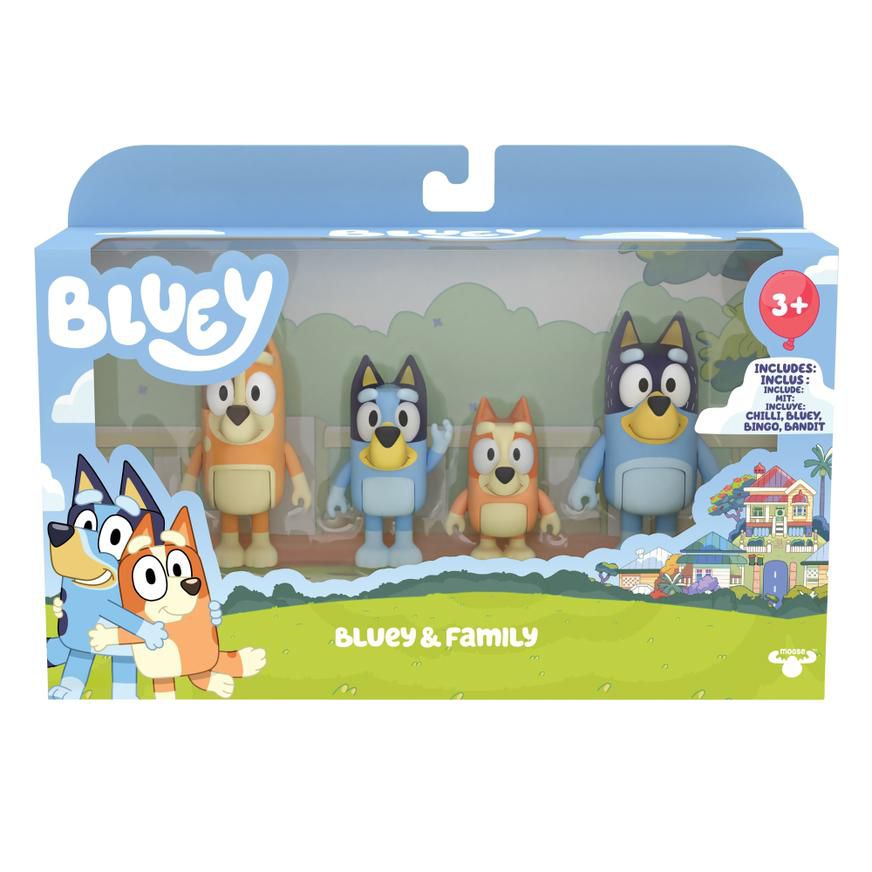 BLUEY SET DE 4 FAMILIA FIGURAS VARIADO