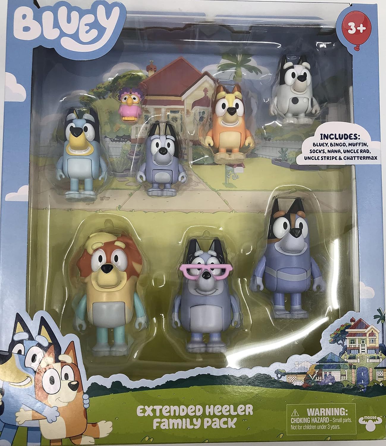 BLUEY SET DE 8 FIGURAS VARIADO