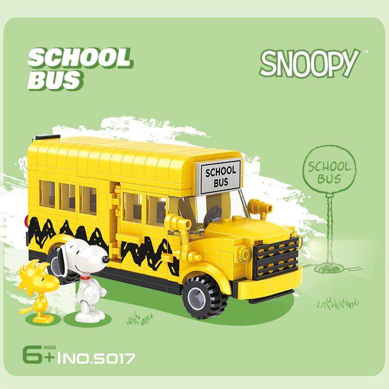 ARMABLE SNOOPY  AUTO BUS ESCOLAR AMARILLO 5017 HSANHE