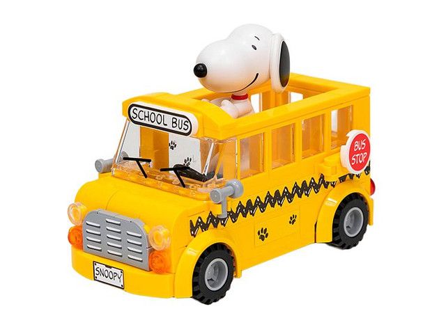 ARMABLE SNOOPY BUS ESCOLAR 300PCS 12CM